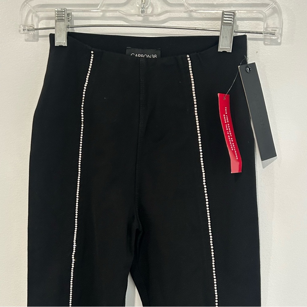 NWT carbon38 Stirrup Legging with Rhinestone Trim - Black size xs - Picture 5 of 14